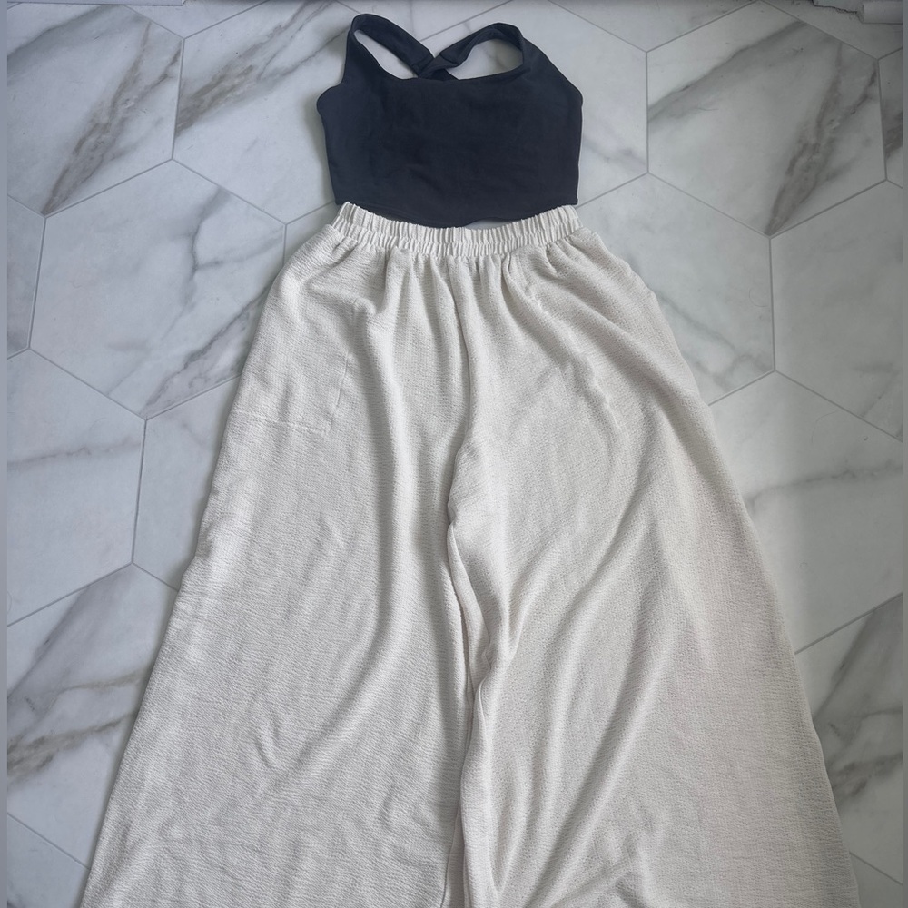 Free People set / Free Beach crop top and flowy pants set